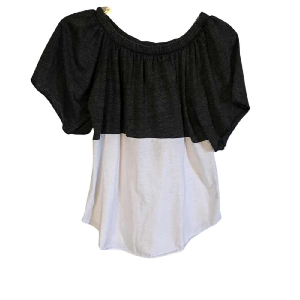 NWT Chaser Two Tone Super Soft Off/On Shoulder Top